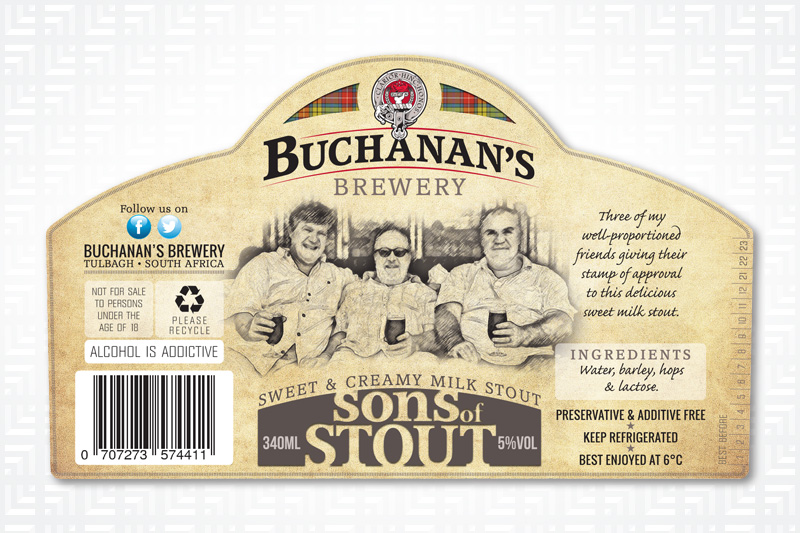 Buchanans Brewery Sons of Stout Label 3